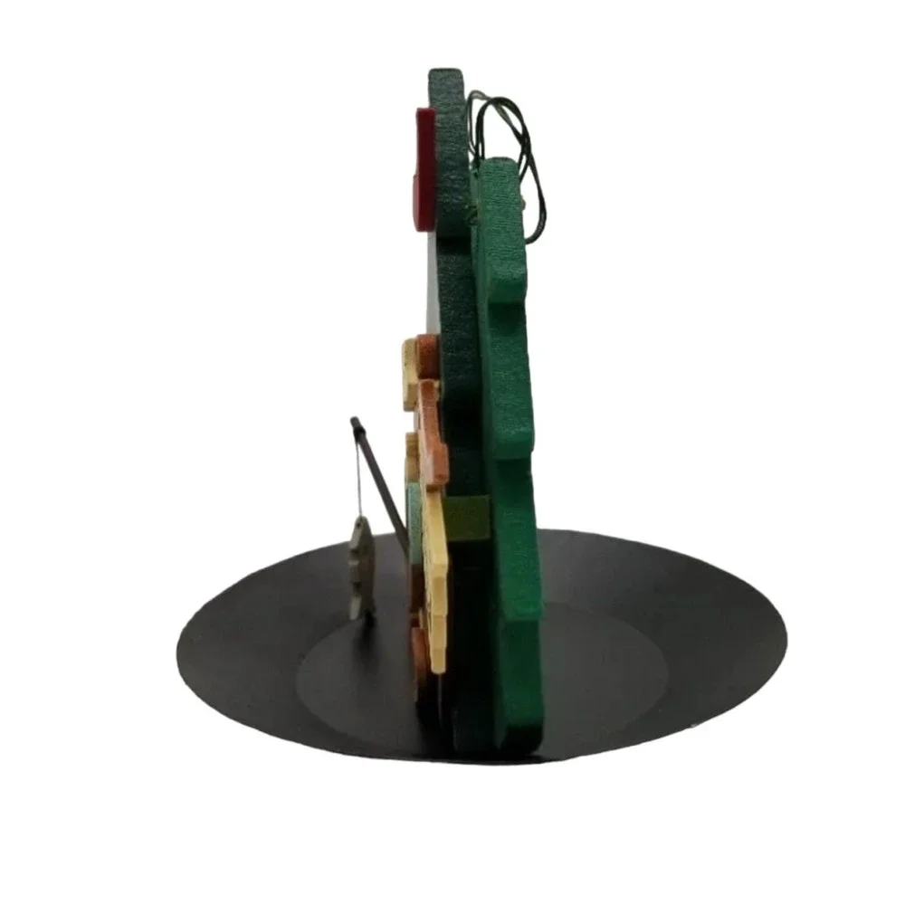 Bear Fishing Bird Feeder Welcome To The Lake Wood Metal Hanging Garden Decor